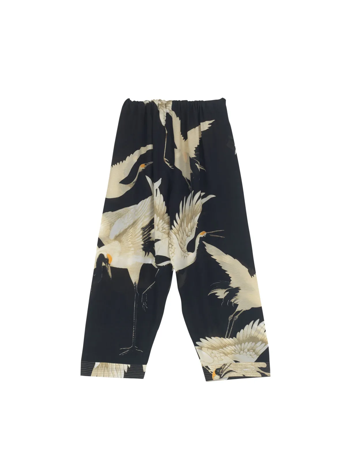 stork_black_crepe_lounge_pants_3.webp Hot One Hundred Stars Stork Black Crepe Lounge Pants