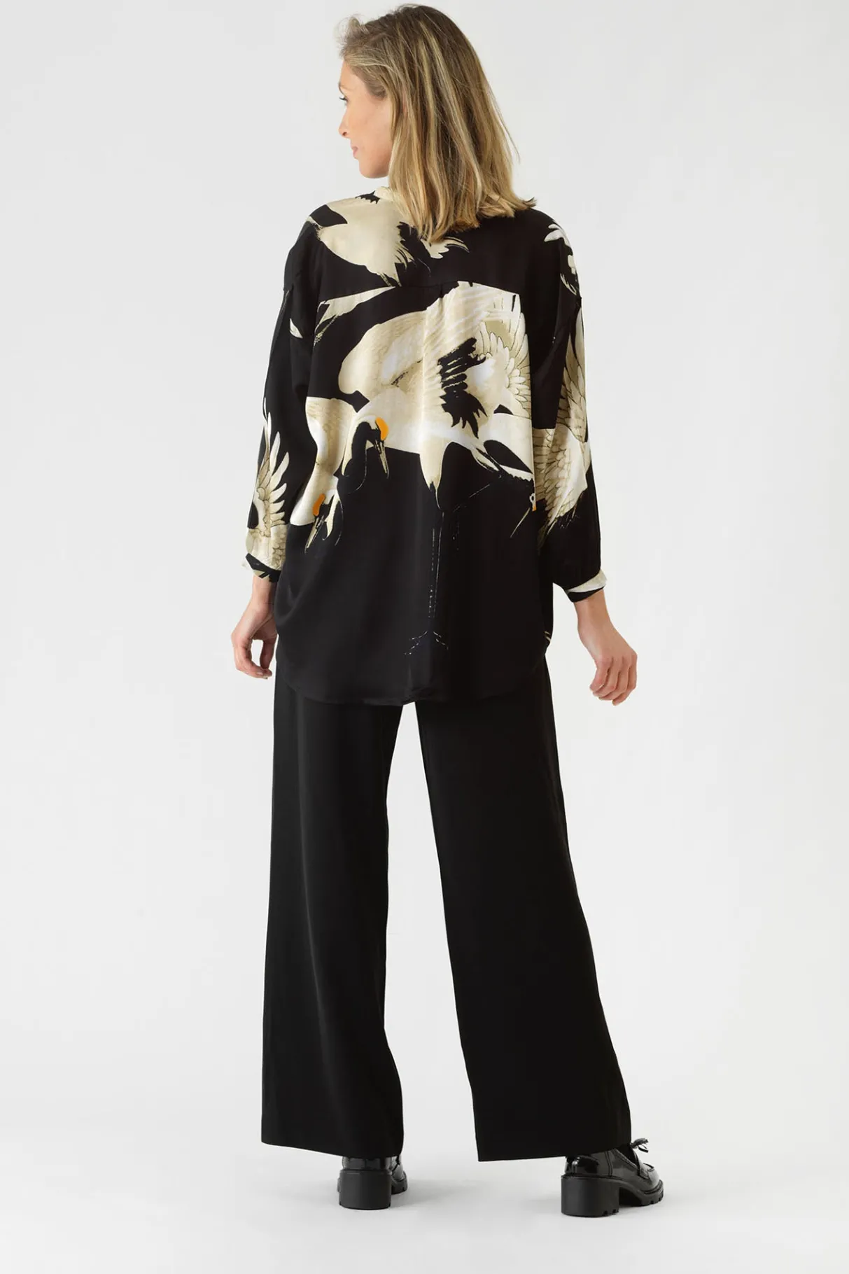 stork_black_darcy_shirt_1.webp Online One Hundred Stars Stork Black Darcy Shirt