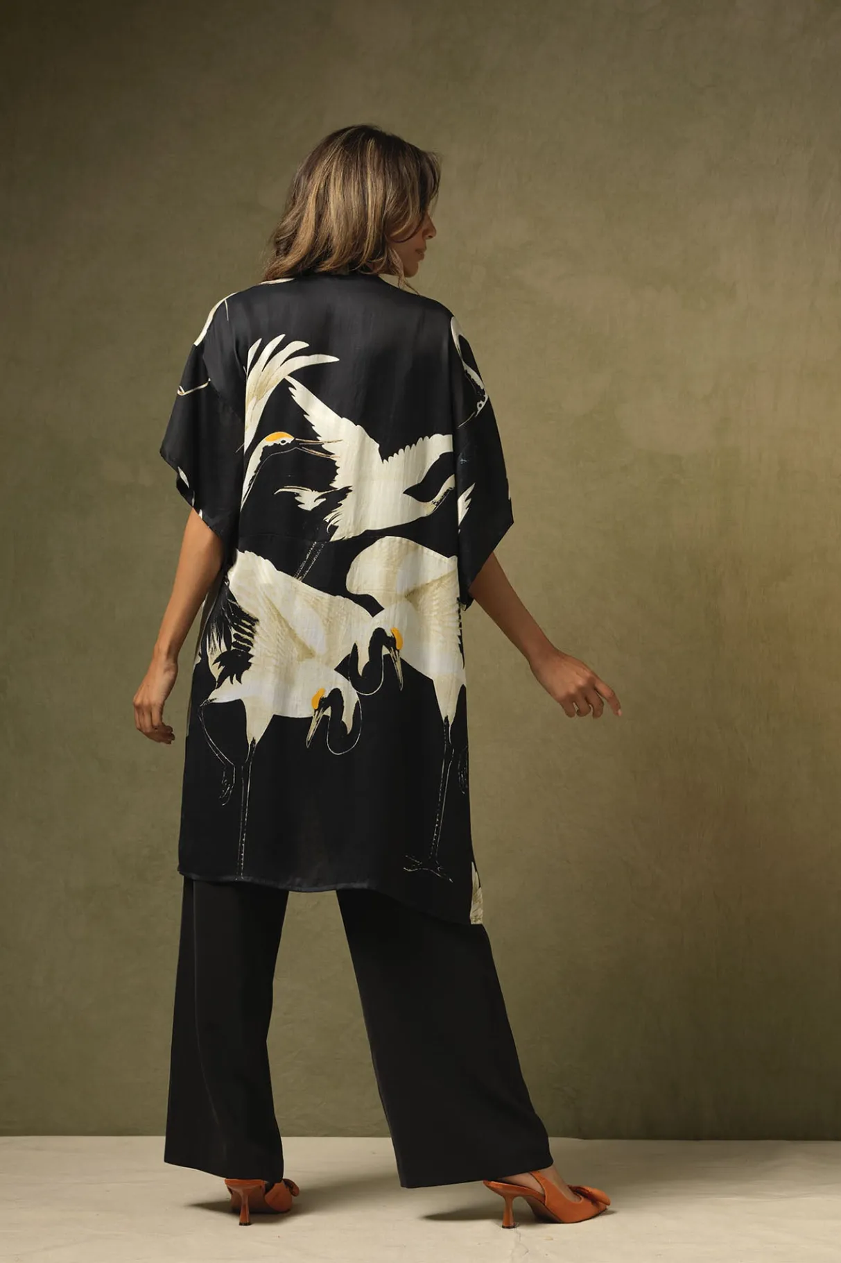 stork_black_midi_kimono_1.webp Discount One Hundred Stars Stork Black Midi Kimono