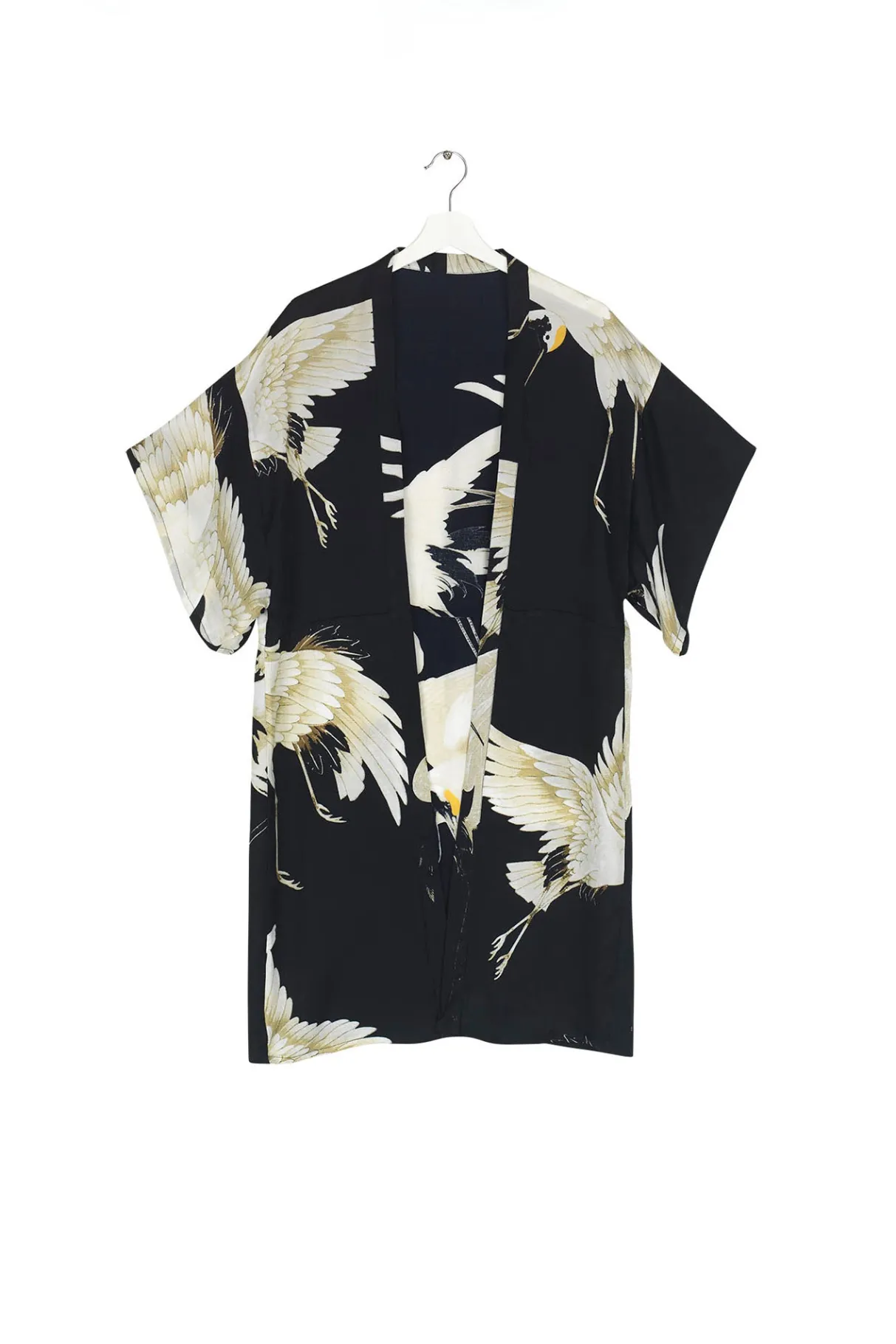 stork_black_midi_kimono_2.webp Discount One Hundred Stars Stork Black Midi Kimono