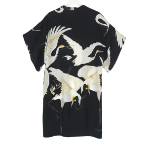 Discount One Hundred Stars Stork Black Midi Kimono
