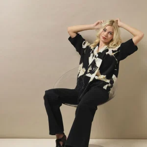 Hot One Hundred Stars Stork Black Rachel Top
