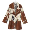 Hot One Hundred Stars Stork Cigar Velvet Boyfriend Jacket