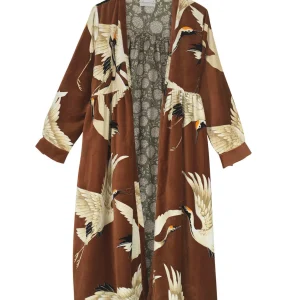 Cheap One Hundred Stars Stork Cigar Velvet Duster Coat