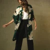 Cheap One Hundred Stars Stork Forest Green Midi Kimono