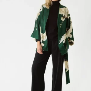 Sale One Hundred Stars Stork Forest Green Wrap Jacket