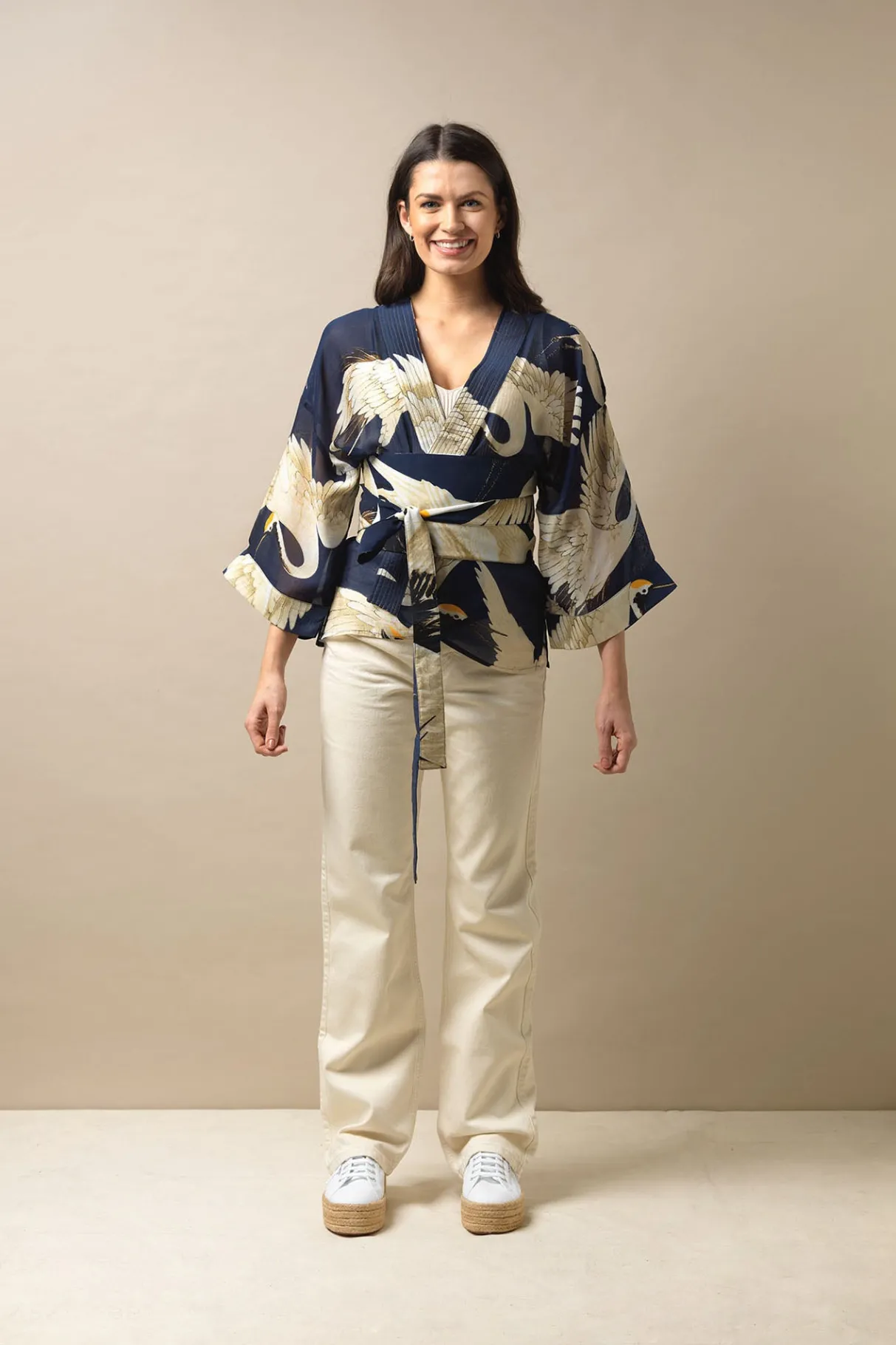 stork_navy_obi_belt_0.webp Shop One Hundred Stars Stork Navy Obi Belt