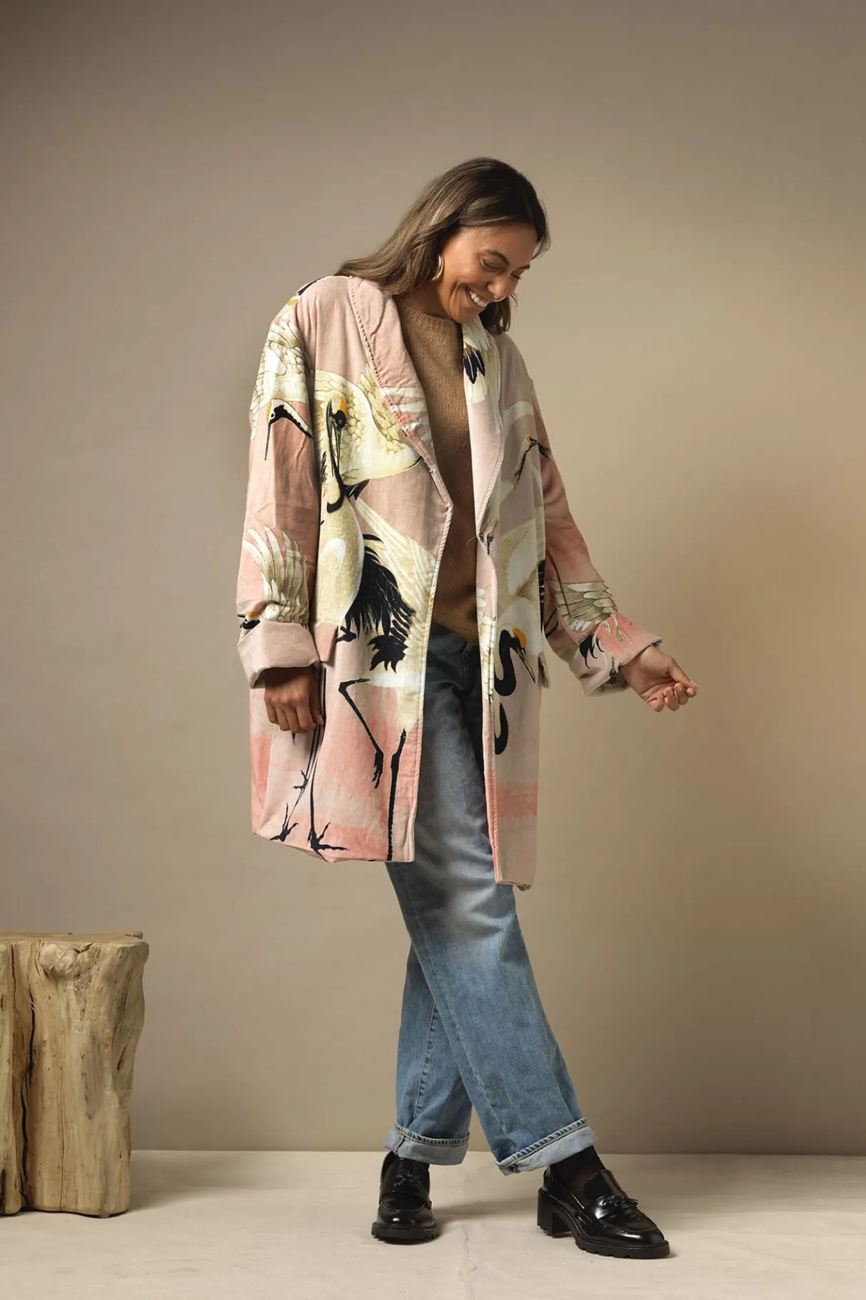 stork_pink_velvet_boyfriend_jacket_2.webp New One Hundred Stars Stork Pink Velvet Boyfriend Jacket