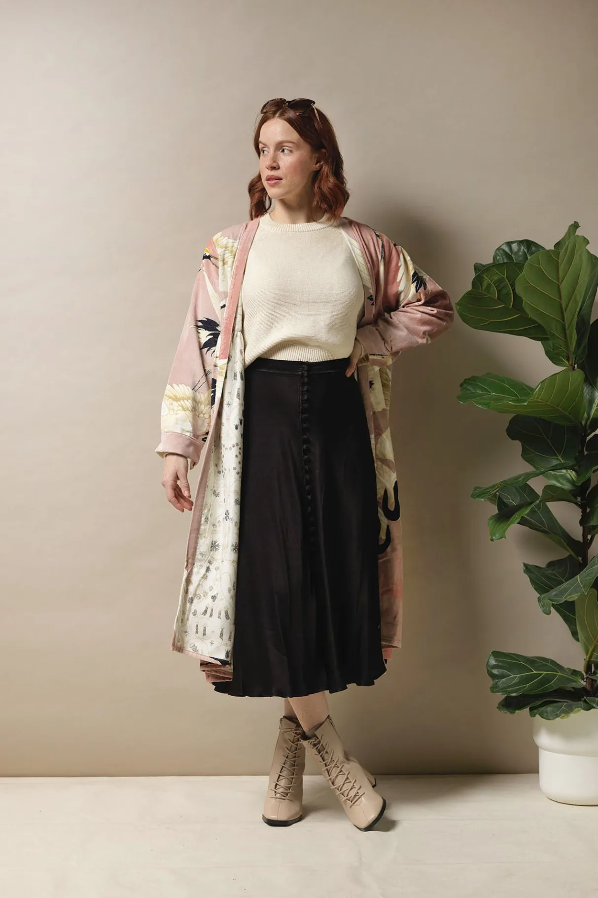 stork_pink_velvet_duster_coat_2.webp New One Hundred Stars Stork Pink Velvet Duster Coat