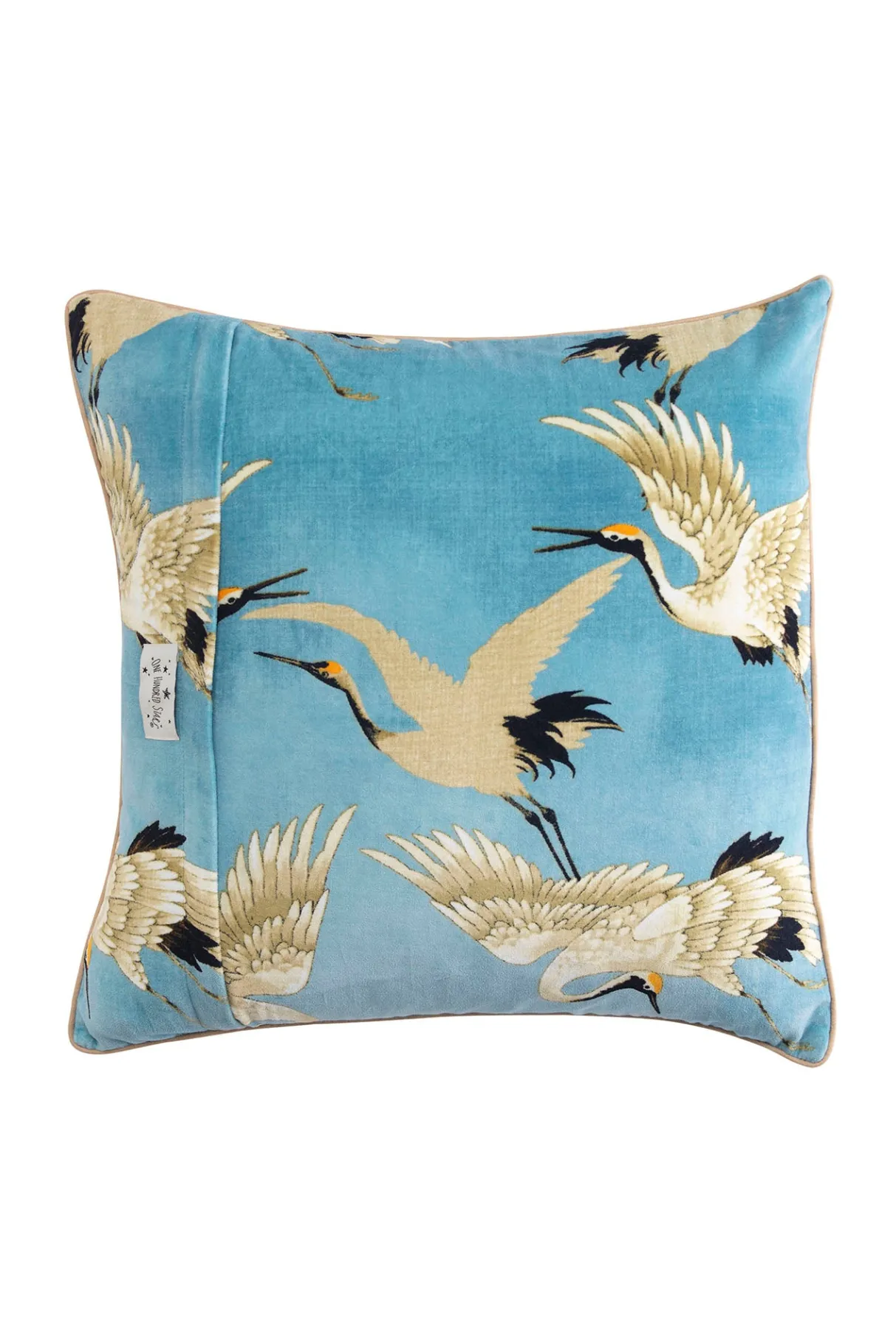 stork_sky_square_velvet_cushion_2.webp Fashion One Hundred Stars Stork Sky Square Velvet Cushion