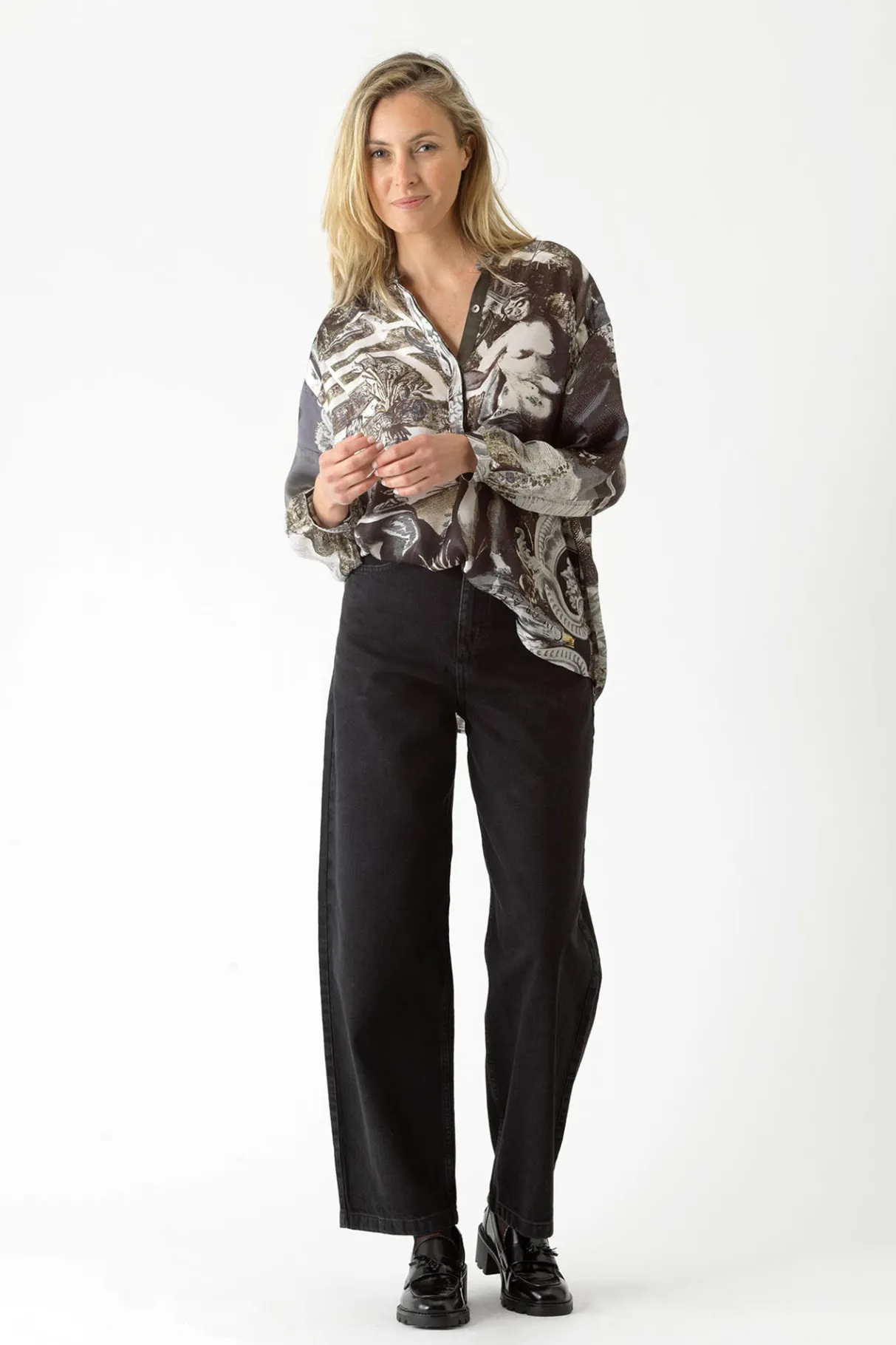 sunburst_grey_darcy_shirt_2.webp Best Sale One Hundred Stars Sunburst Grey Darcy Shirt