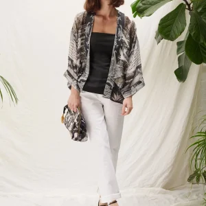 Outlet One Hundred Stars Sunburst Grey Kimono