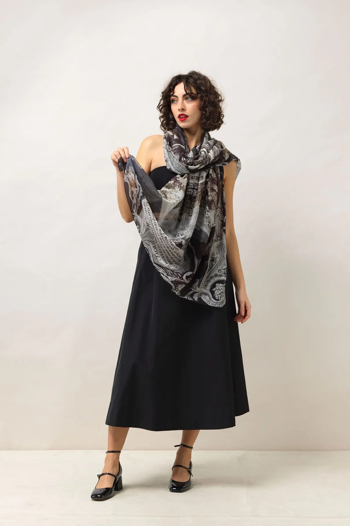 sunburst_grey_scarf_3.webp Sale One Hundred Stars Sunburst Grey Scarf