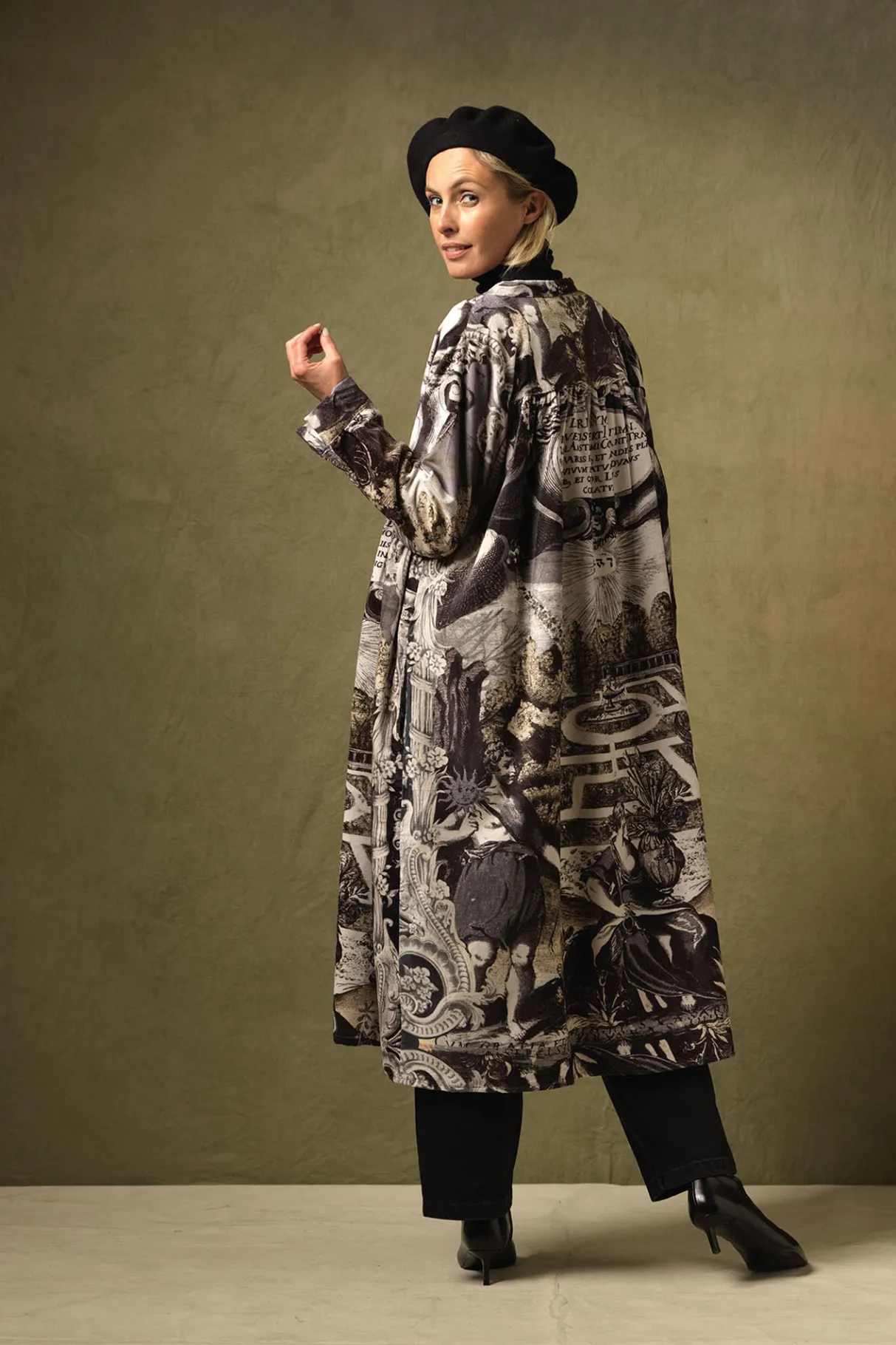 sunburst_grey_velvet_duster_1.webp Flash Sale One Hundred Stars Sunburst Grey Velvet Duster