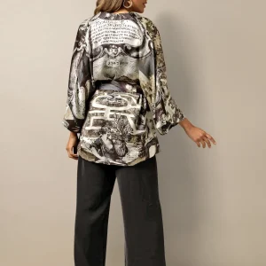 Cheap One Hundred Stars Sunburst Grey Wrap Jacket