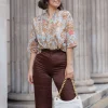 Clearance One Hundred Stars Tudor Rose Grey Rachel Top