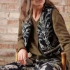 Sale One Hundred Stars Vintage Damask Black Gilet