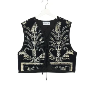 Sale One Hundred Stars Vintage Damask Black Gilet