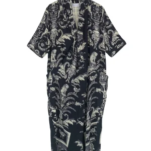 Flash Sale One Hundred Stars Vintage Damask Black Rachel Dress