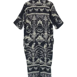 Flash Sale One Hundred Stars Vintage Damask Black Rachel Dress