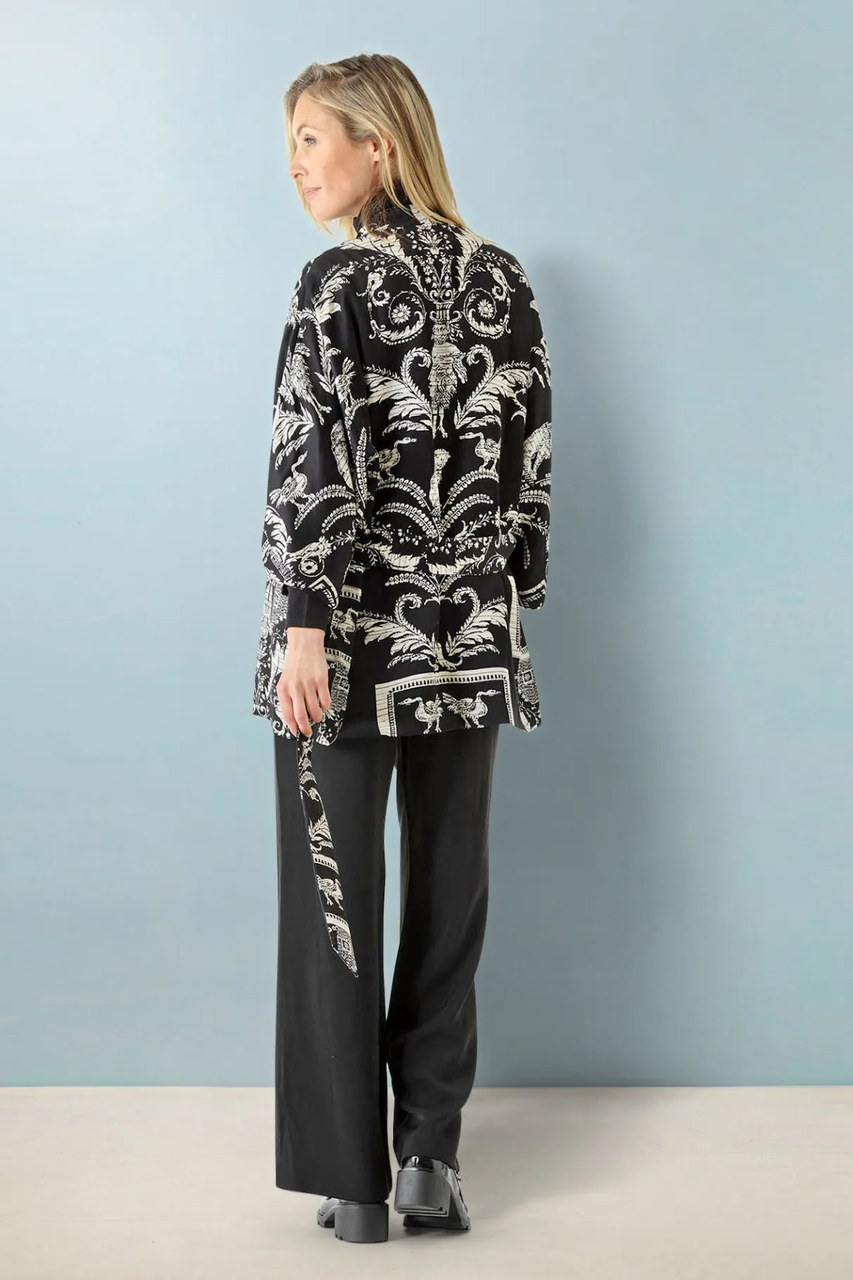 Discount One Hundred Stars Vintage Damask Black Wrap Jacket