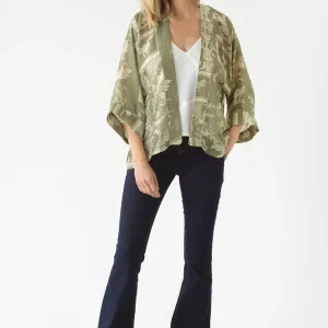 Discount One Hundred Stars Vintage Damask Sage Kimono