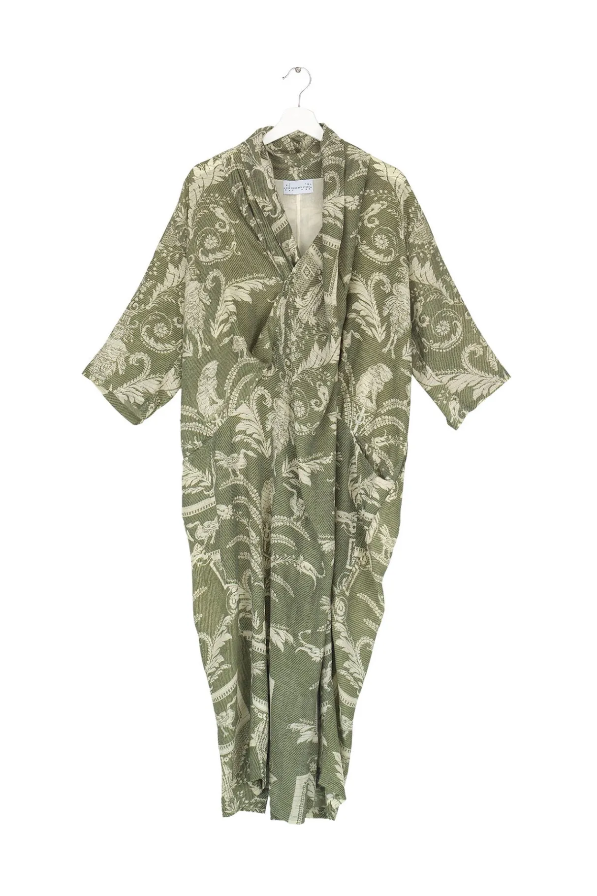 vintage_damask_sage_rachel_dress_2.webp Sale One Hundred Stars Vintage Damask Sage Rachel Dress
