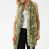 Best Sale One Hundred Stars Vintage Damask Sage Scarf