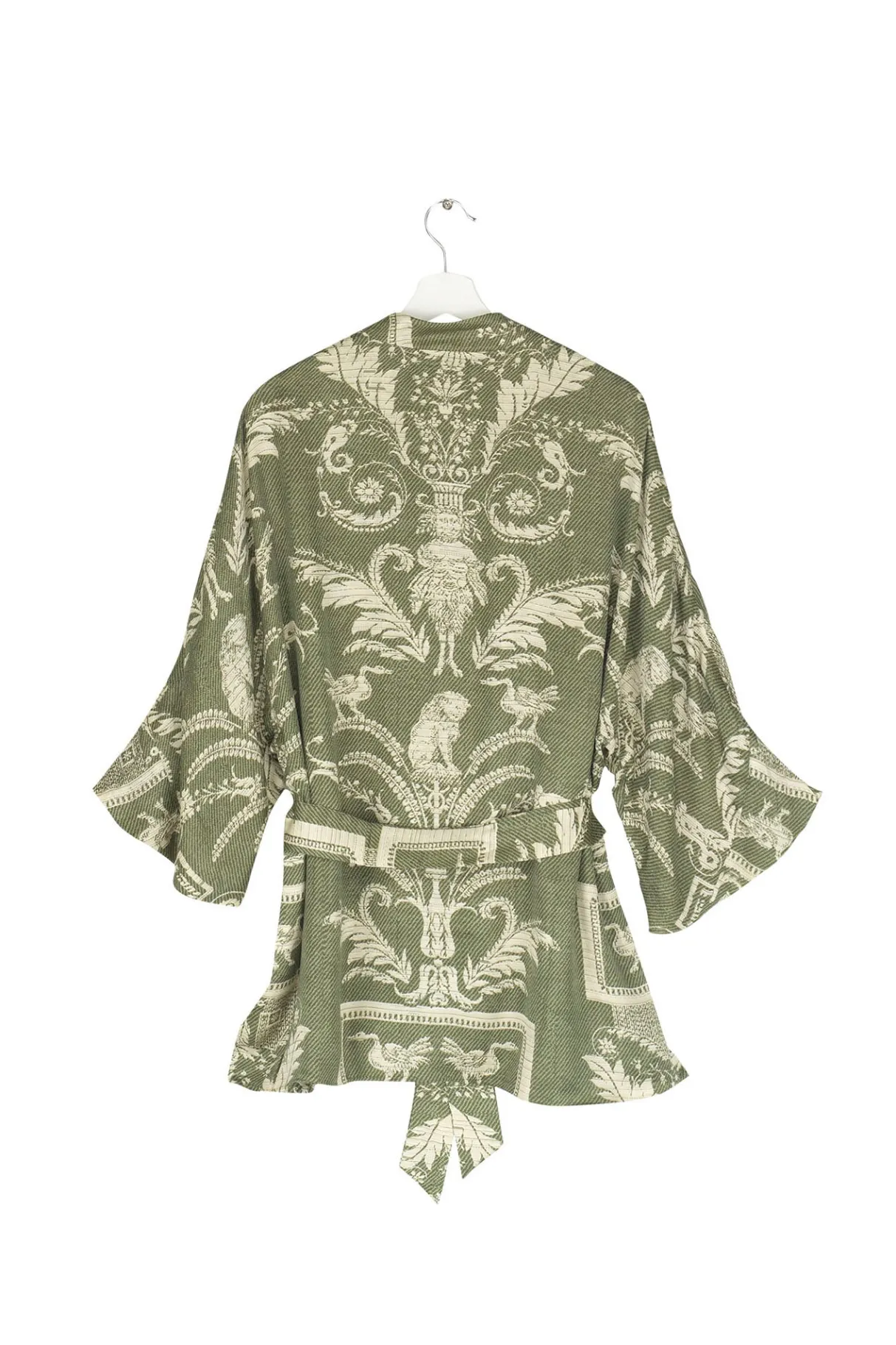 vintage_damask_sage_wrap_jacket_3.webp New One Hundred Stars Vintage Damask Sage Wrap Jacket