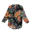 Store One Hundred Stars Woven Flower Black Darcy Shirt